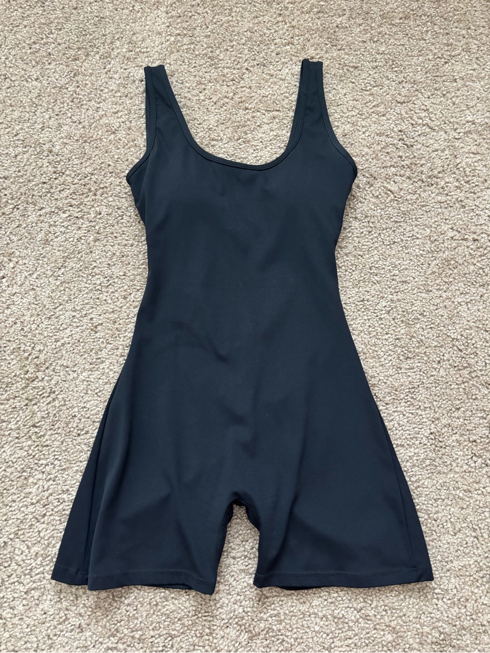 Black One-Piece Athletic Romper